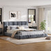 Upholstered Platform Bed Frame With Tufted Headboard Dreamland