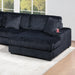 1 Piece Right Arm Facing Chaise With Cup Holder Only Modular Piece Texture Upholstered Living Room Furniture - Black Home Essentials