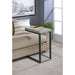 Snack Table With Industrial Base Furniture Max