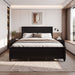 Fluted Platform Bed Frame, No Box Spring Needed Noble House