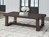 Breckington - Rectangular Cocktail Table - Dark Brown Signature Design by Ashley®