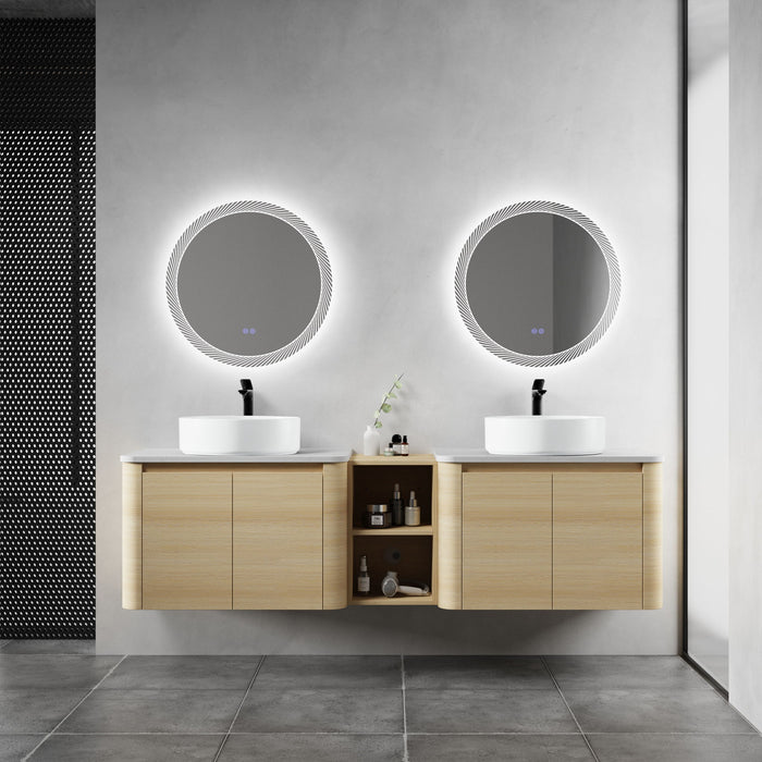 Mounted Bathroom Vanity With Art Sink, 1 Storage Shelf, Soft Close Door Home Essentials