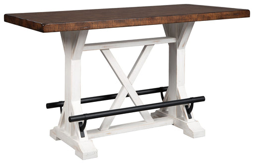 Valebeck - Rectangular Dining Room Counter Table - White / Brown Signature Design by Ashley®