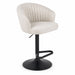 Adjustable Swivel Bar Stool With Upholstered Seat - Beige Home Essentials