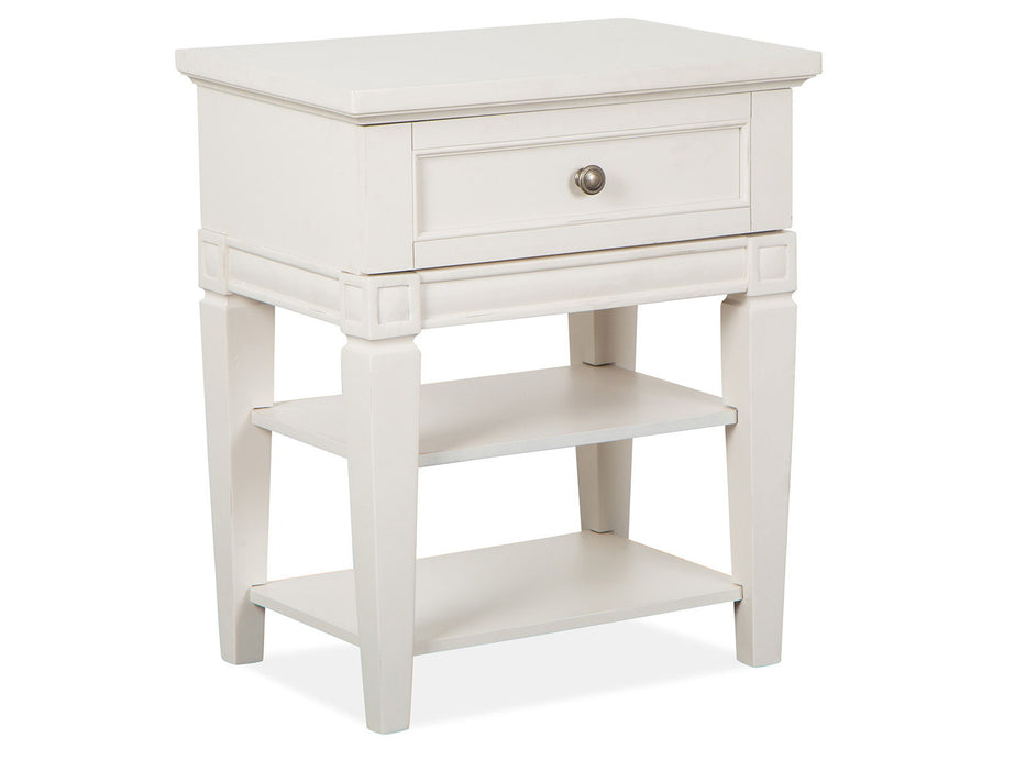 Willowbrook - Open Nightstand - Egg Shell White With Slight Rub Through Magnussen Furniture