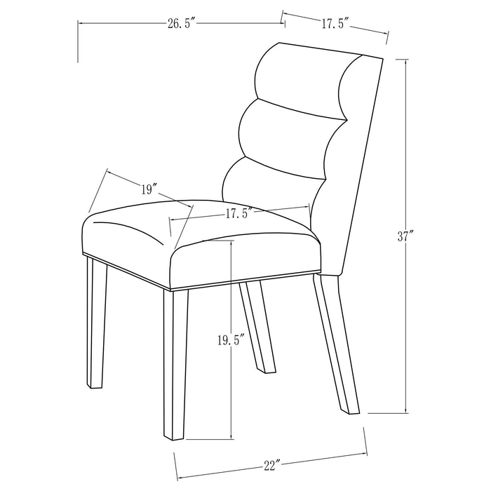 Highmore - Upholstered Dining Side Chair (Set of 2) Furniture Max
