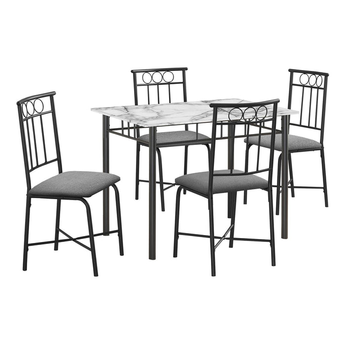 5 Pieces Dining Table Set, Small, Rectangular 8th Street