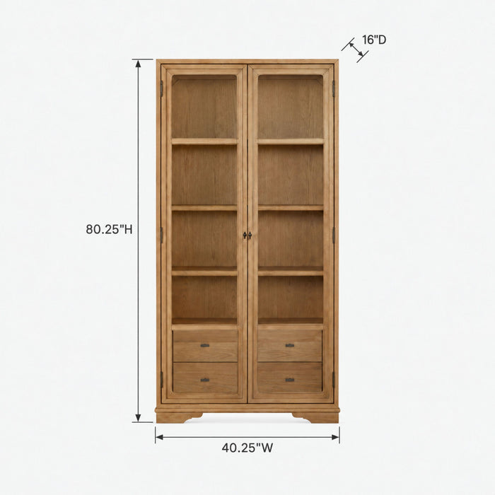 Tall Display Cabinet With Glass Doors Bernards Furniture