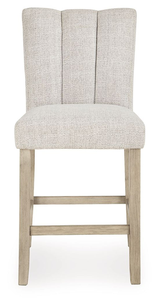 Larawyn - Upholstered Barstool (Set of 2) - Bisque Signature Design by Ashley®