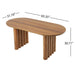 Oval Dining Table Set With 4 Birch Rattan Chairs - Brown / Light Brown Noble House