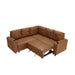 Upholstered L - Shape Sectional Sofa Bed With Pull Out Sleeper And Storage Home Essentials