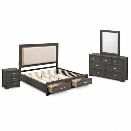 Colorado - Bedroom Set With Upholstered LED Headboard Matrix Furniture Group