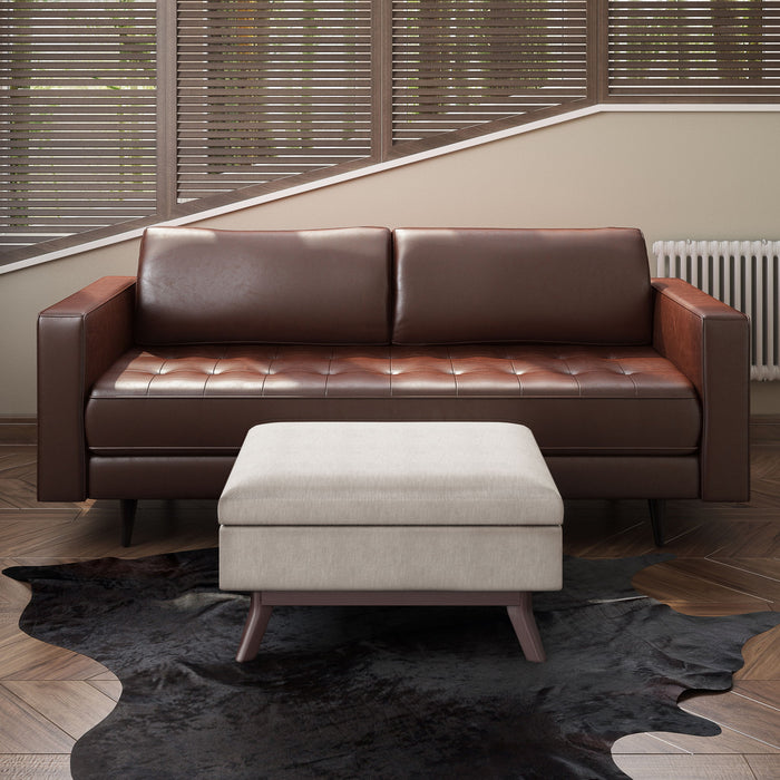 Owen - Upholstered Rectangular Storage Ottoman Simpli-Home