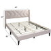 Elegant Bed With Upholstered Headboard, Platform Base Home Essentials