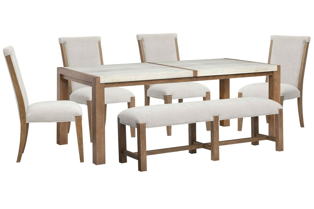 Plum Creek - 6 Piece Rectangular Dining Table Set Magnussen Furniture