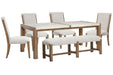 Plum Creek - 6 Piece Rectangular Dining Table Set Magnussen Furniture