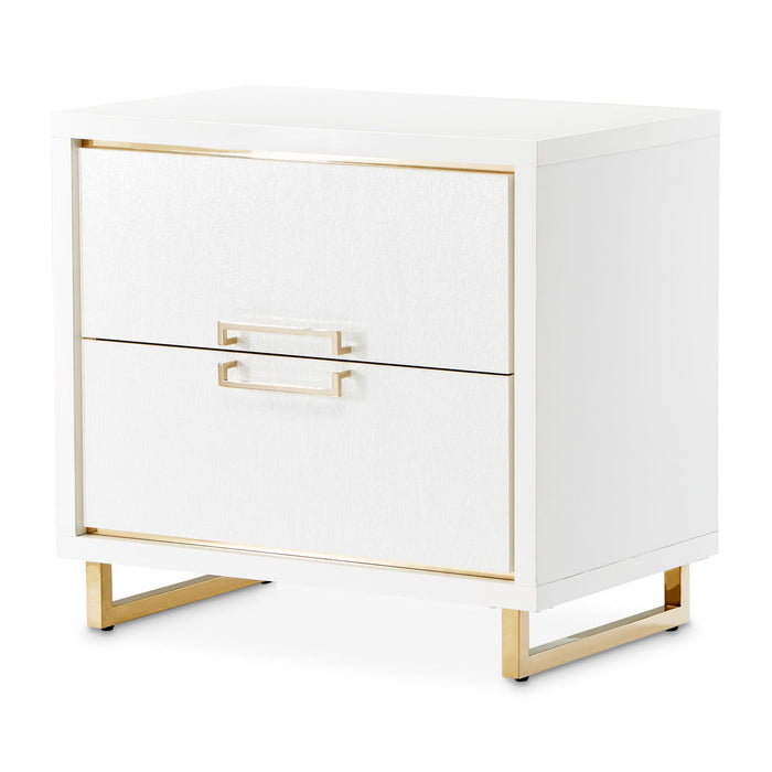 Palm Gate - Nightstand - Cloud White