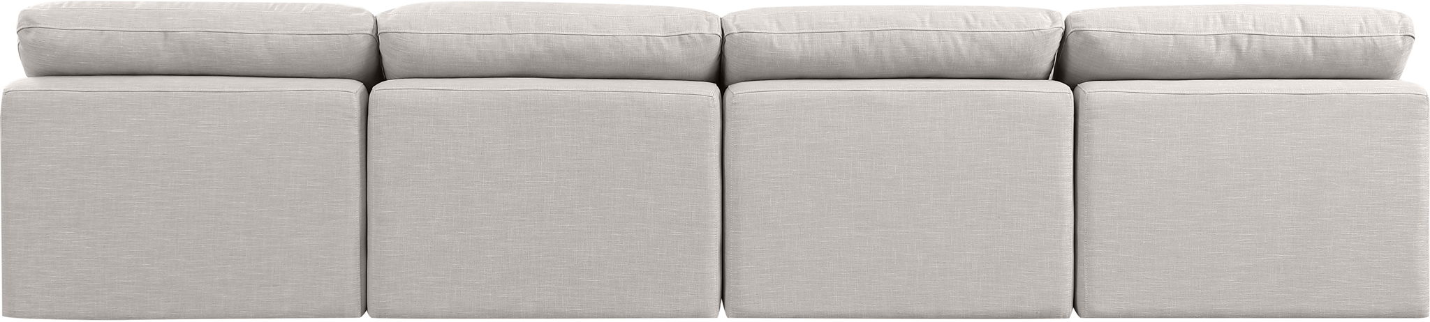 Indulge - Linen 4 Seat Modular Armless Sofa Meridian Furniture