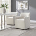 Cafell - Arm Chair With Swivel Casters - Cream ACME