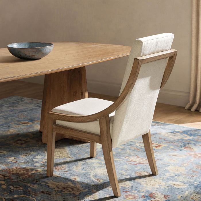 Lennox - High Back Upholstered Dining Chair (Set of 2) - Light Beige Jennifer Taylor Home