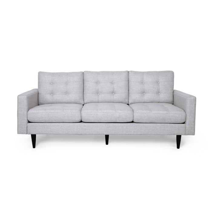Jenny - Contemporary Tufted Fabric 3 Seater Sofa