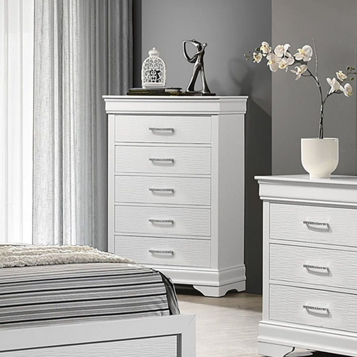 Chest, 5 Drawer Storage Furniture - White Home Essentials