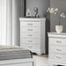 Chest, 5 Drawer Storage Furniture - White Home Essentials