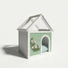 Indoor Cat House With Clear Roof Pet House For Small Cats & Dogs - Mint / White Daily Nest