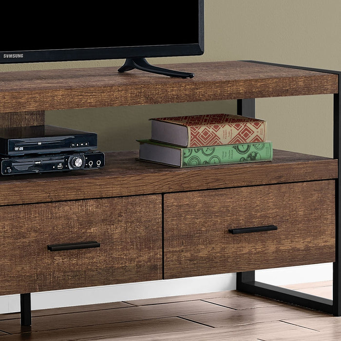 TV Stand, Console, Media Entertainment Center, Storage Drawers, Modern 8th Street