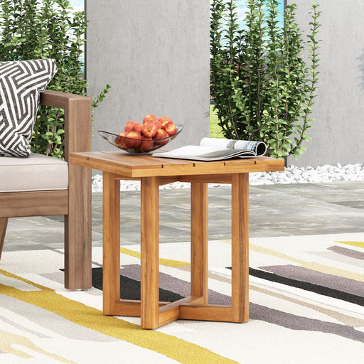 Ella - Square Side Table With Cross Stretcher Base Noble House