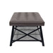 Upholstered Coffee Table With Rack - Dark Brown Home Essentials