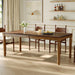 Rectangular Dining Table With Framed Top And Turned Legs - Walnut Hearth and Haven