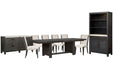 Plum Creek - 9 Piece Extendable Trestle Dining Table Set Magnussen Furniture
