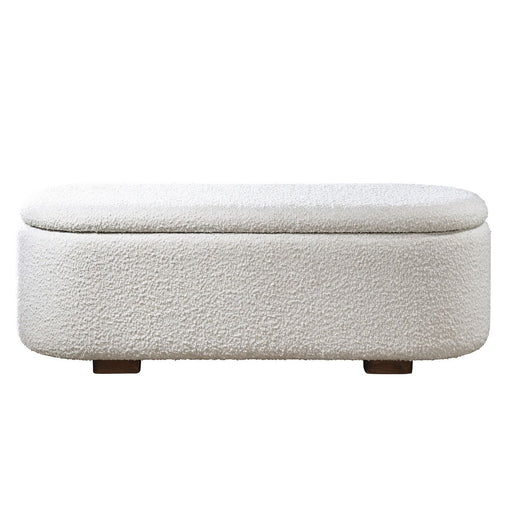 Sandro - Bench With Storage - Beige Boucle & Walnut ACME