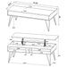 2 Piece Lift Top Coffee And End Table Set With Hairpin Legs - Golden Oak Furniture Max