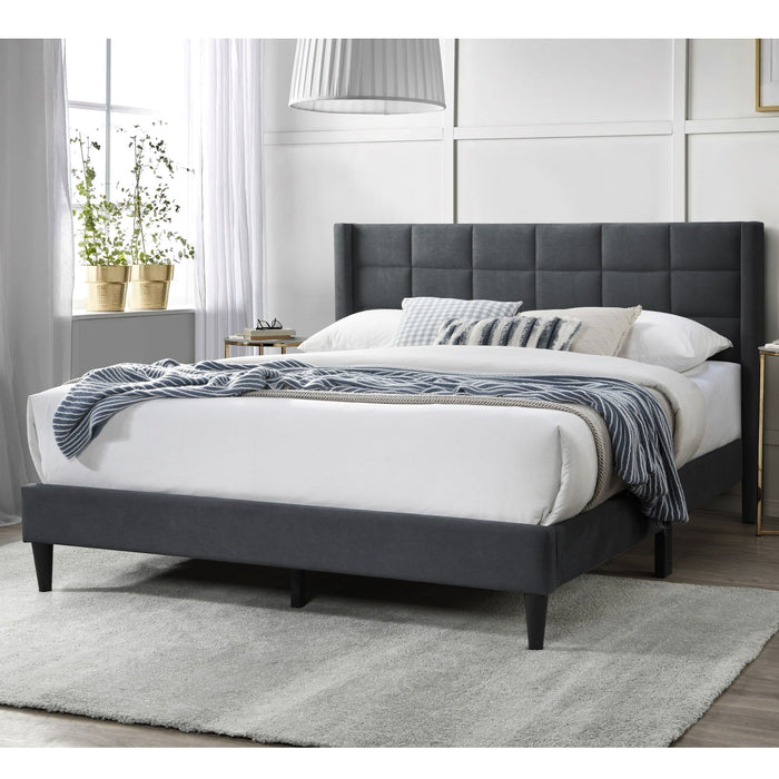Bed Upholstered Box Design Headboard Home Essentials