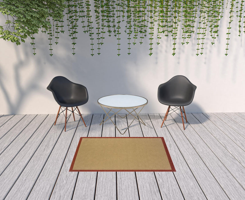 4' X 6' Outdoor & Indoor Area Rug - Beige