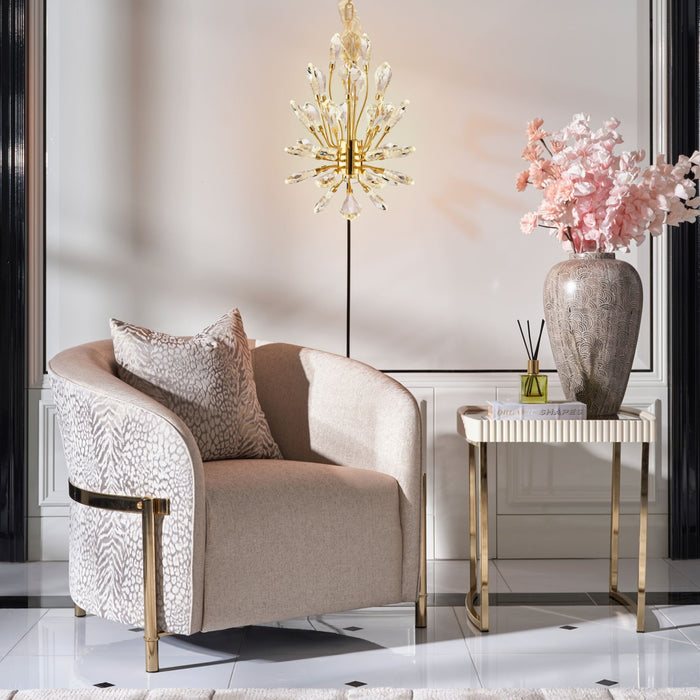Michael Amini Lighting - Astra 18" Crystal LED Chandelier - Gold Michael Amini