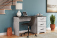 Shawburn - Home Office Desk - White / Dark Charcoal Gray Signature Design by Ashley®