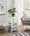 Noralie - 24" Accent Table - Clear Glass, Mirrored & Faux Diamonds ACME