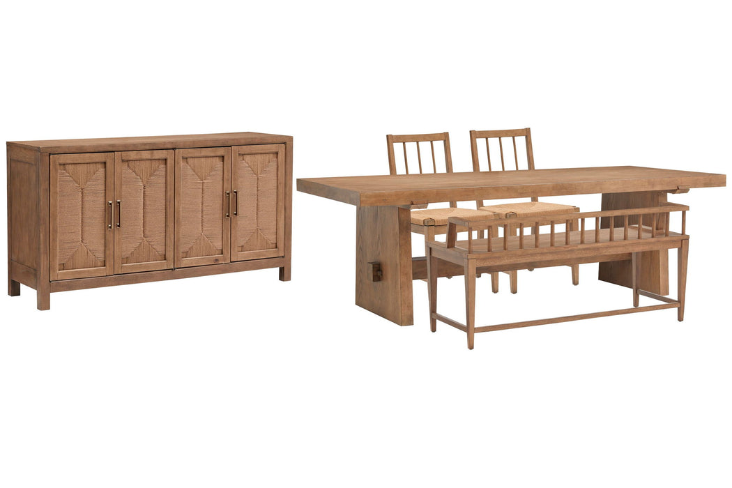 Lindon - Trestle Dining Table Set Magnussen Furniture