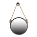 Handsome Cleveland Mirror With Rope Strap Contemporary Design Circle Mirror With Round Metal Frame For Wall Decor Daily Nest