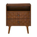 Nightstand With Charging Station, 2 Drawer Bedside Table With Shelf And USB / AC Ports Home Essentials