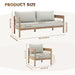 Outdoor Sofa Set Of 3 With Weather Resistant Cushions (Coffee Table Not Included) - Oak Home Essentials