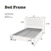 Modern Bed Frame With Tufted Upholstered Headboard Home Essentials