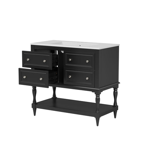 Bathroom Vanity Cabinet With Undermount Sink, 4 Drawer Set Hearth and Haven