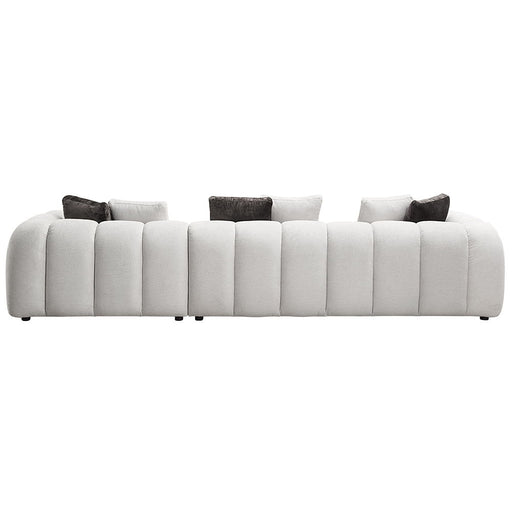 Manilla - Sectional Sofa With 8 Pillows - Ivory White Linen ACME
