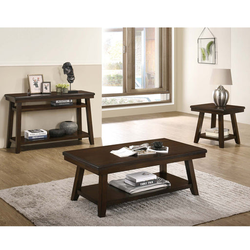 3 Piece Occasional Table Se, Coffee Table, End Table & Sofa Table - Walnut Home Essentials