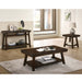 3 Piece Occasional Table Se, Coffee Table, End Table & Sofa Table - Walnut Home Essentials