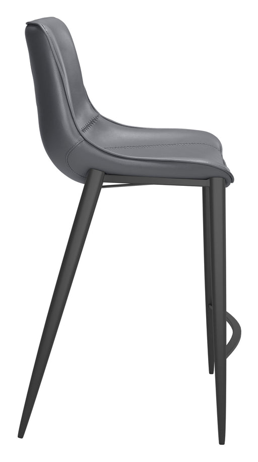 Magnus - Counter Chair (Set of 2) - Dark Gray / Black Zuo Modern
